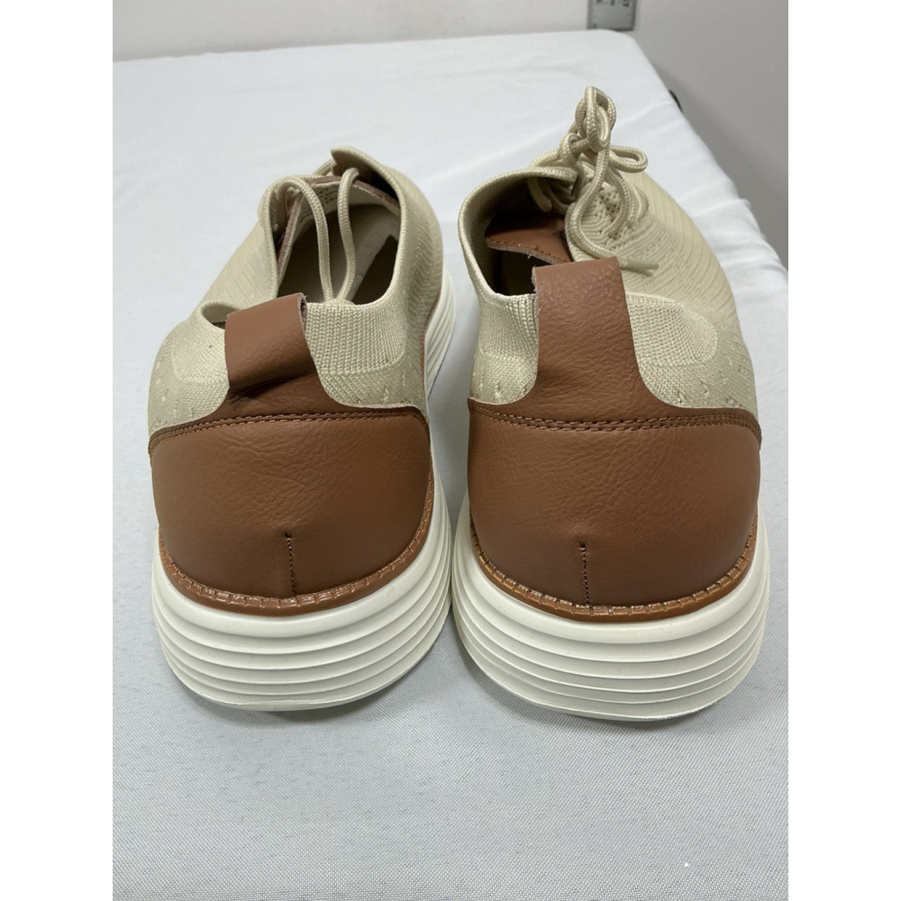 Men’s NWOT Vilocy Lace Up Oxford Sneakers Gray Size Eu 47 Us 12.5 tan/brown